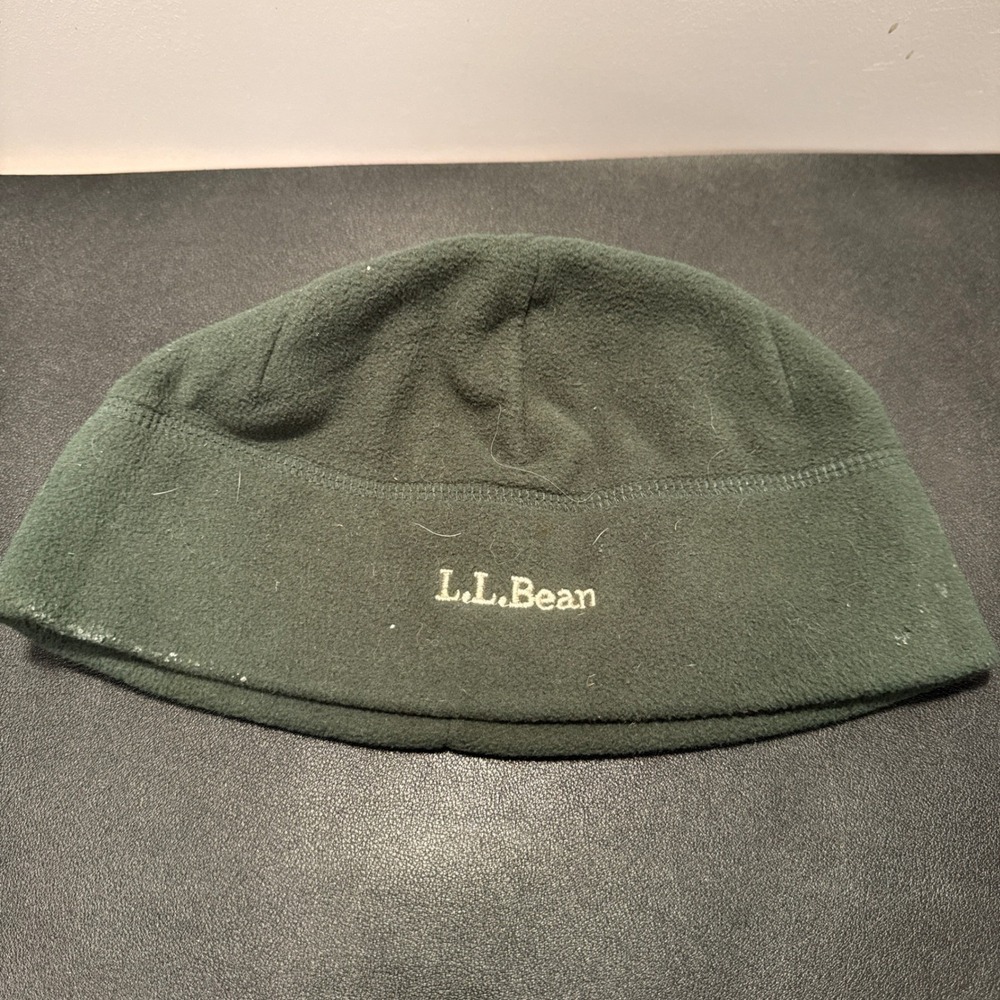 L.L. Bean Fleece Beanie Hat Cap Unisex S/M Green Polartec Winter Gorpcore Warm
